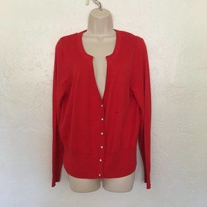 Lane Bryant Holiday Red Cardigan Sweater 14/16 NEW